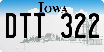 IA license plate DTT322