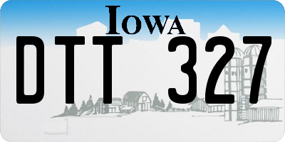 IA license plate DTT327