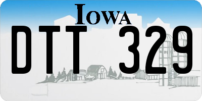 IA license plate DTT329
