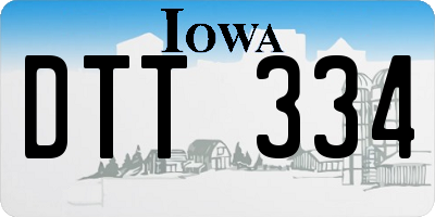 IA license plate DTT334