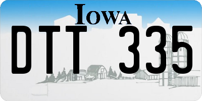 IA license plate DTT335