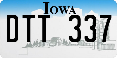 IA license plate DTT337
