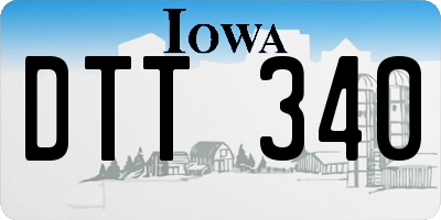 IA license plate DTT340