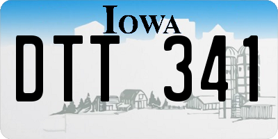 IA license plate DTT341