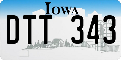 IA license plate DTT343