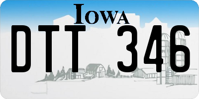 IA license plate DTT346