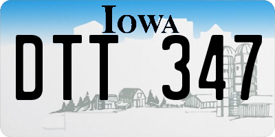 IA license plate DTT347