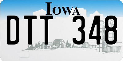 IA license plate DTT348