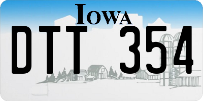 IA license plate DTT354