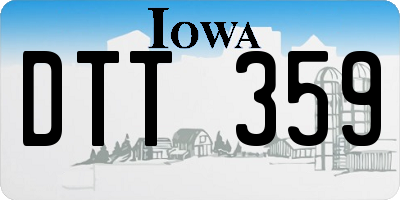 IA license plate DTT359