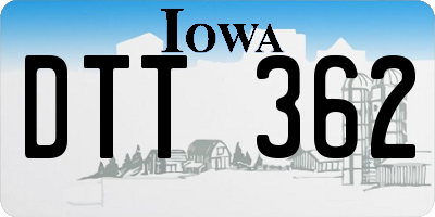 IA license plate DTT362