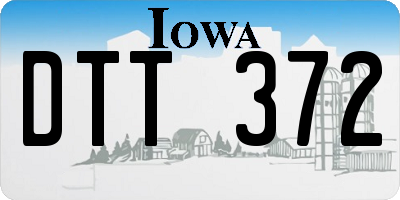 IA license plate DTT372