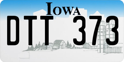 IA license plate DTT373