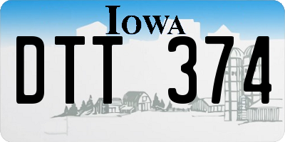 IA license plate DTT374