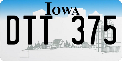 IA license plate DTT375