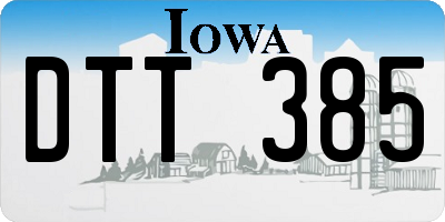 IA license plate DTT385