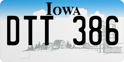 IA license plate DTT386
