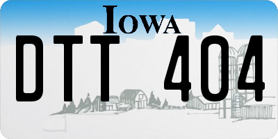 IA license plate DTT404