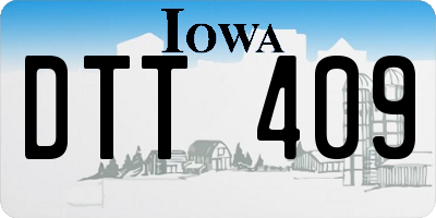 IA license plate DTT409