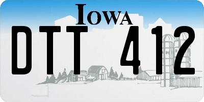 IA license plate DTT412