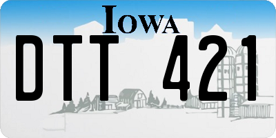 IA license plate DTT421