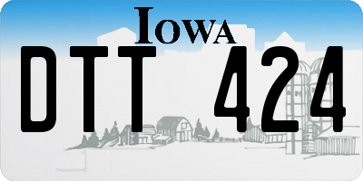 IA license plate DTT424