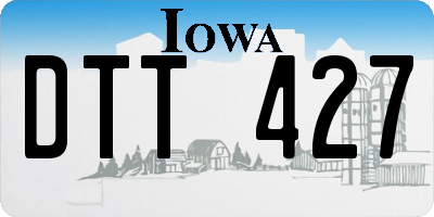 IA license plate DTT427