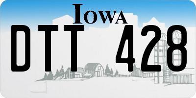 IA license plate DTT428