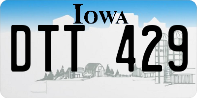 IA license plate DTT429