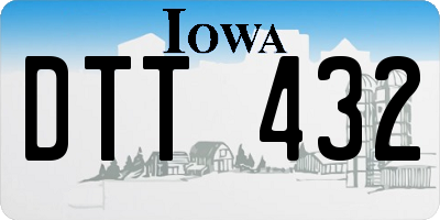 IA license plate DTT432