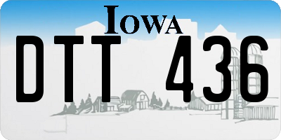 IA license plate DTT436