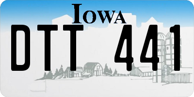IA license plate DTT441