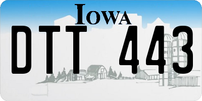 IA license plate DTT443