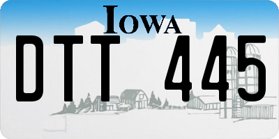 IA license plate DTT445