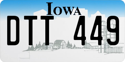 IA license plate DTT449