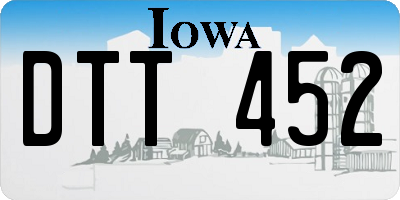 IA license plate DTT452