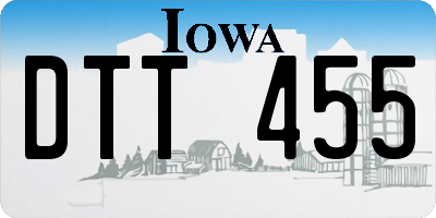 IA license plate DTT455