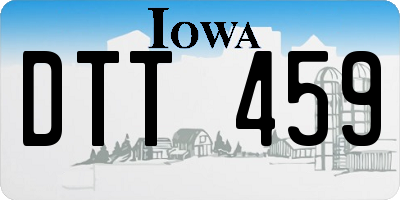 IA license plate DTT459