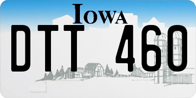 IA license plate DTT460