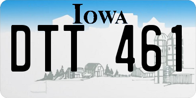 IA license plate DTT461