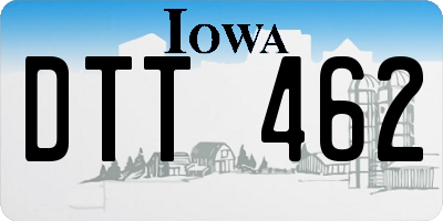 IA license plate DTT462