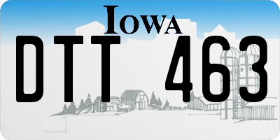 IA license plate DTT463