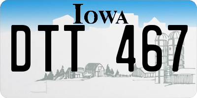 IA license plate DTT467
