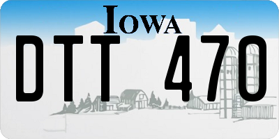 IA license plate DTT470