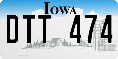 IA license plate DTT474