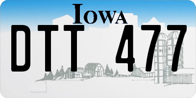 IA license plate DTT477