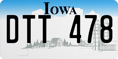 IA license plate DTT478