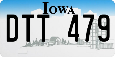 IA license plate DTT479