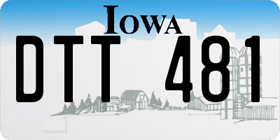 IA license plate DTT481