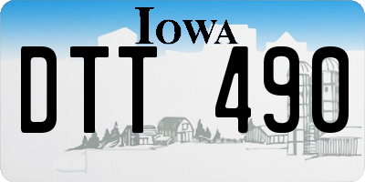 IA license plate DTT490